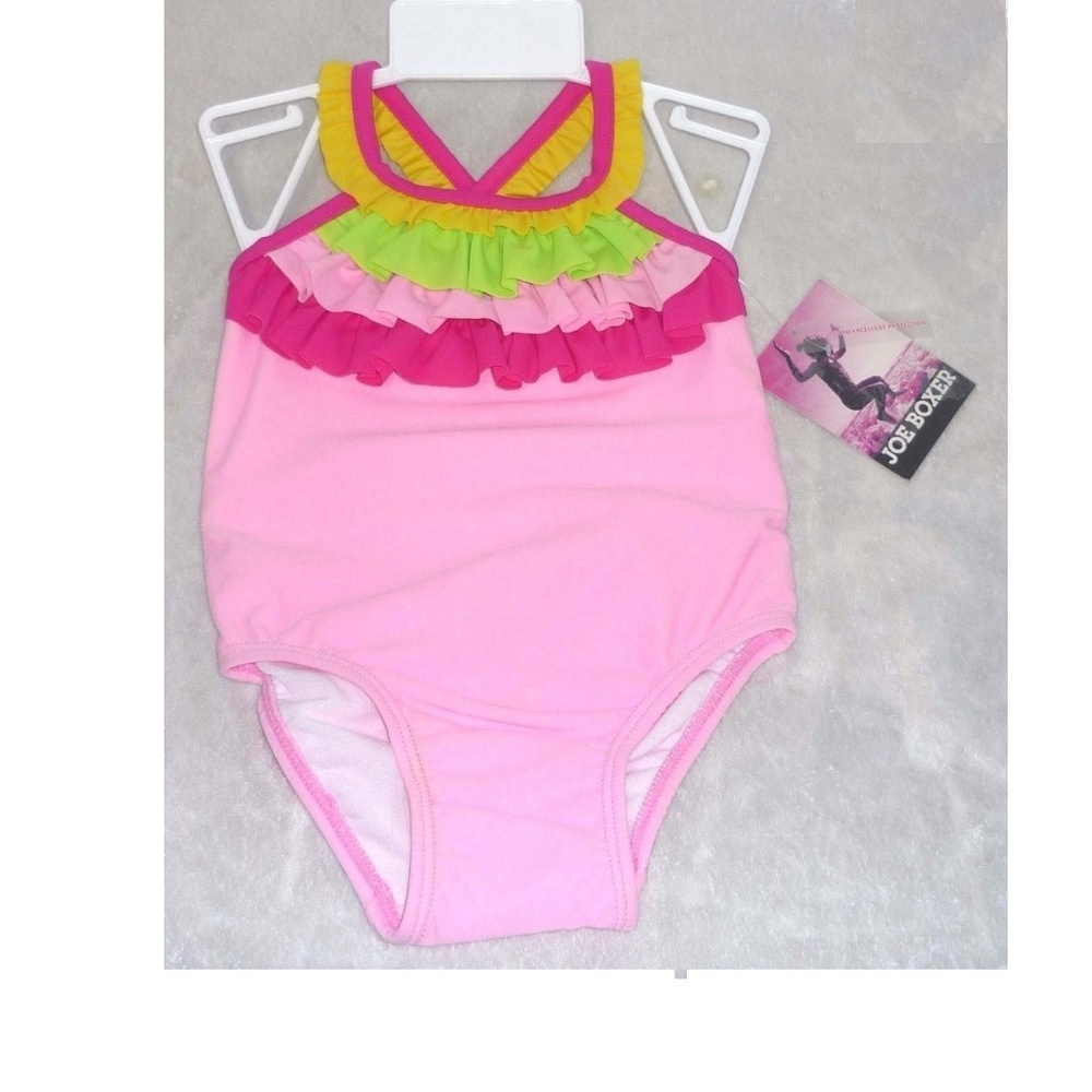 Girls Ruffled Swimsuit Joe Boxer size 12M 18M NEW